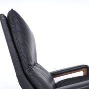 Black Leather King Chair by André Vandenbeuck for Strässle, 1960s