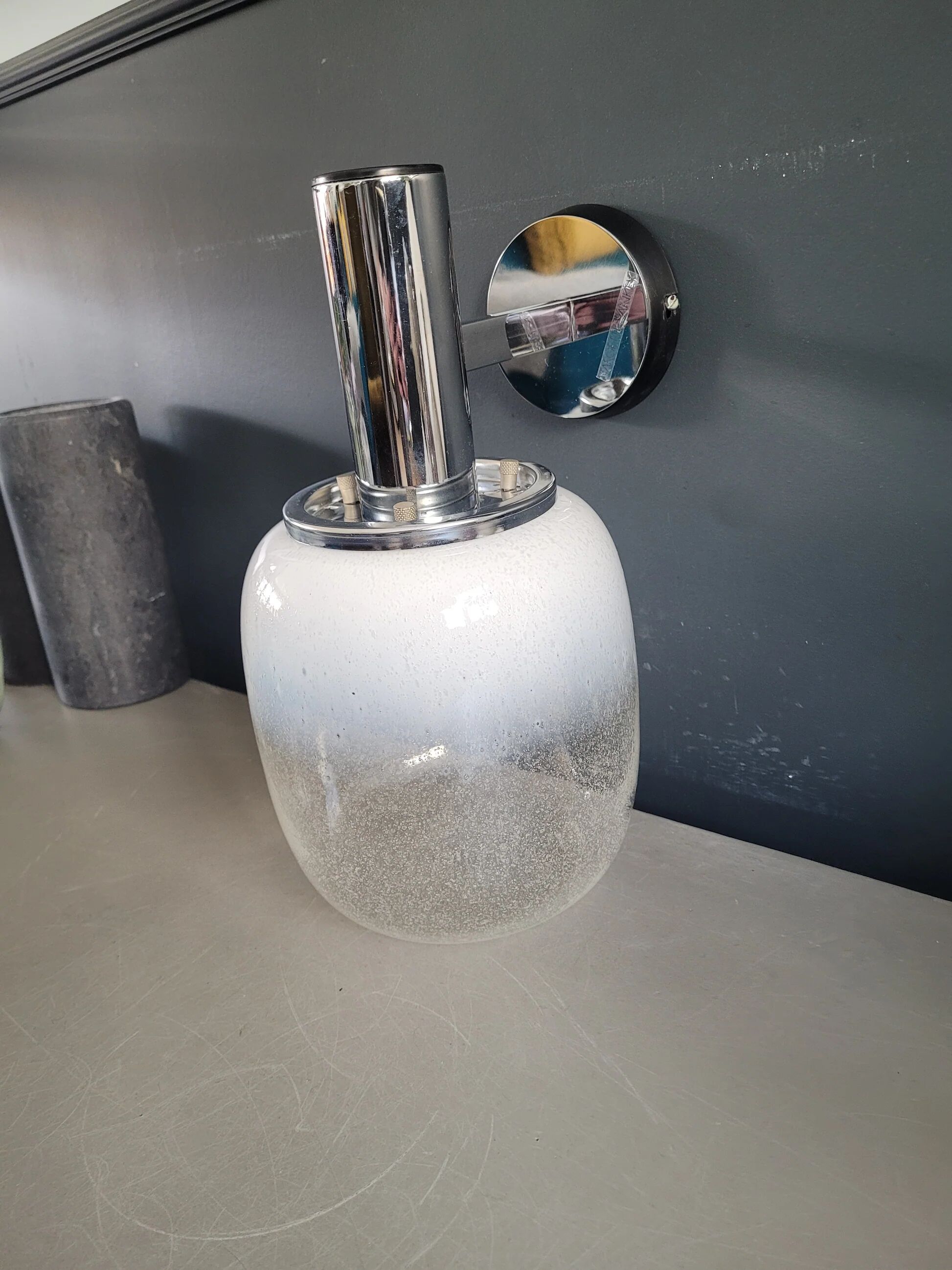 Targetti Sankey two-tone bubbled glass globe wall light - Ref 856