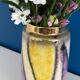 west germany purple yellow and gold vase / vase made in germany