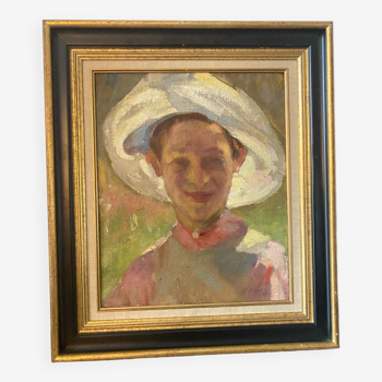 Portrait de femme au chapeau