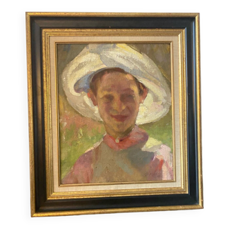 Portrait de femme au chapeau