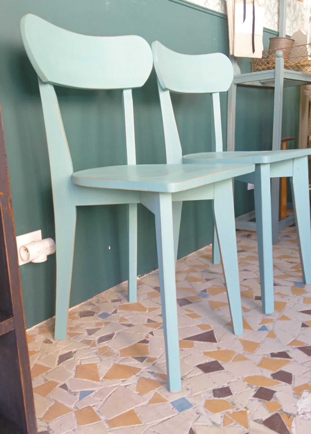 Pair of bistro chairs