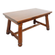 Brutalist rectangular dining table by Georges Robert in pine wood.
