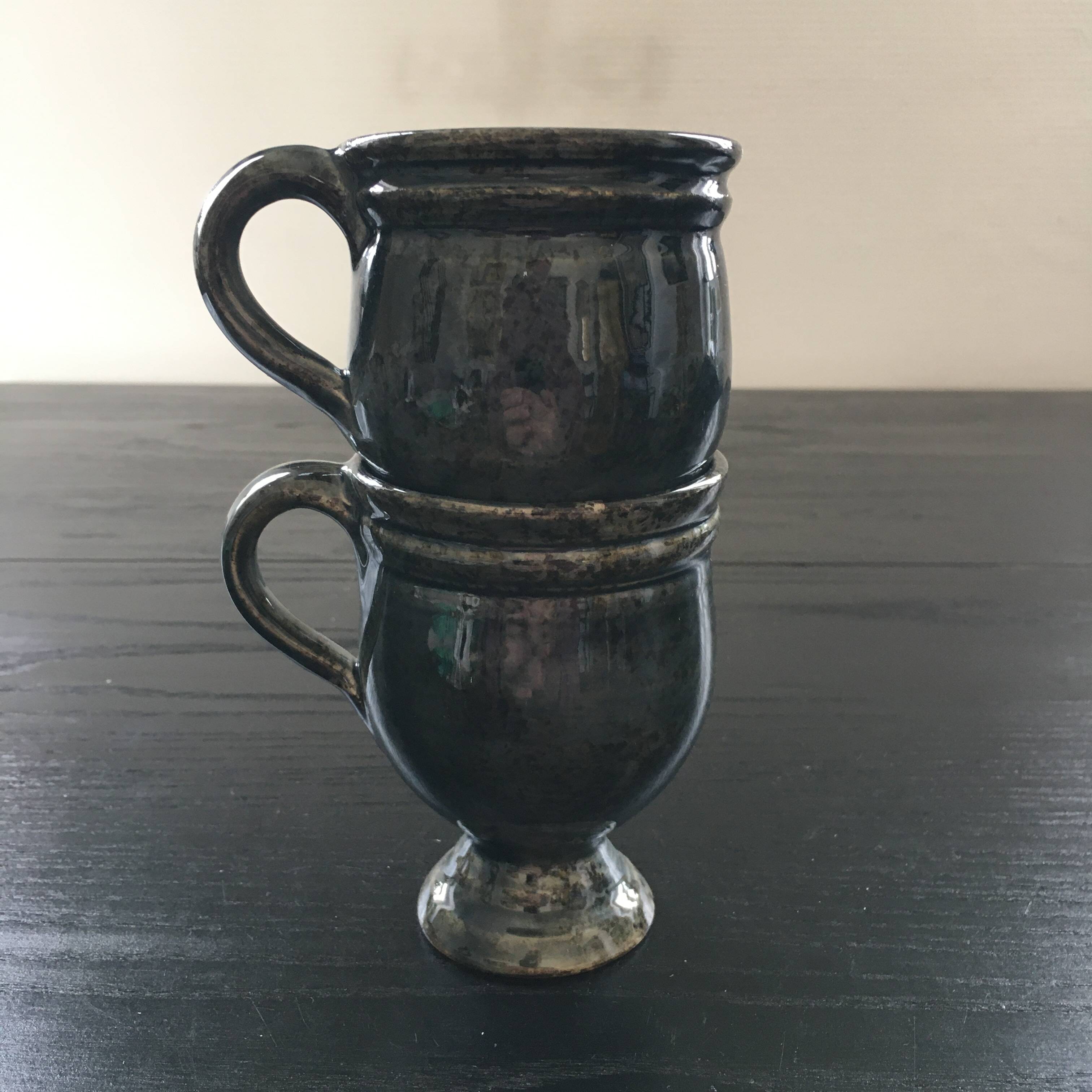 Pair of midnight blue cups