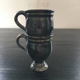Paire de tasses bleu nuit