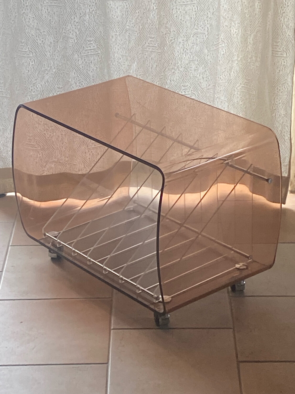 Hi-fi coffee table, plexiglass, Michel Dumas