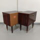 Paire de tables de chevet en placage de palissandre vintage