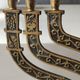 Old Large Menorah/Jewish/Hebrew Candlestick with 7 lights. Signed "Israel". 1950s. Size 23 x 24 cm