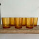 6 amber glasses Sierra vintage