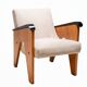 Ensemble de salon tchèque des années 50, fauteuils à cadre en A et table.
