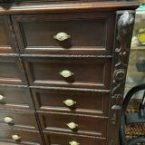 Pupitre meuble écritoire à tiroirs ancien