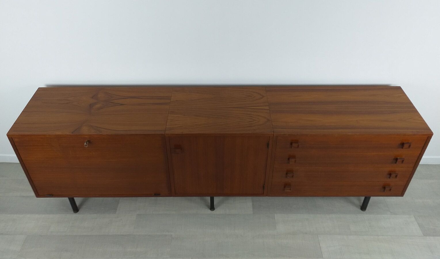 Modernist 60s vintage Scandinavian teak sideboard
