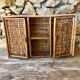 Bamboo and rattan shelf 2 doors