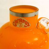 Petit vase opalin orange vintage Carnaby 1960'