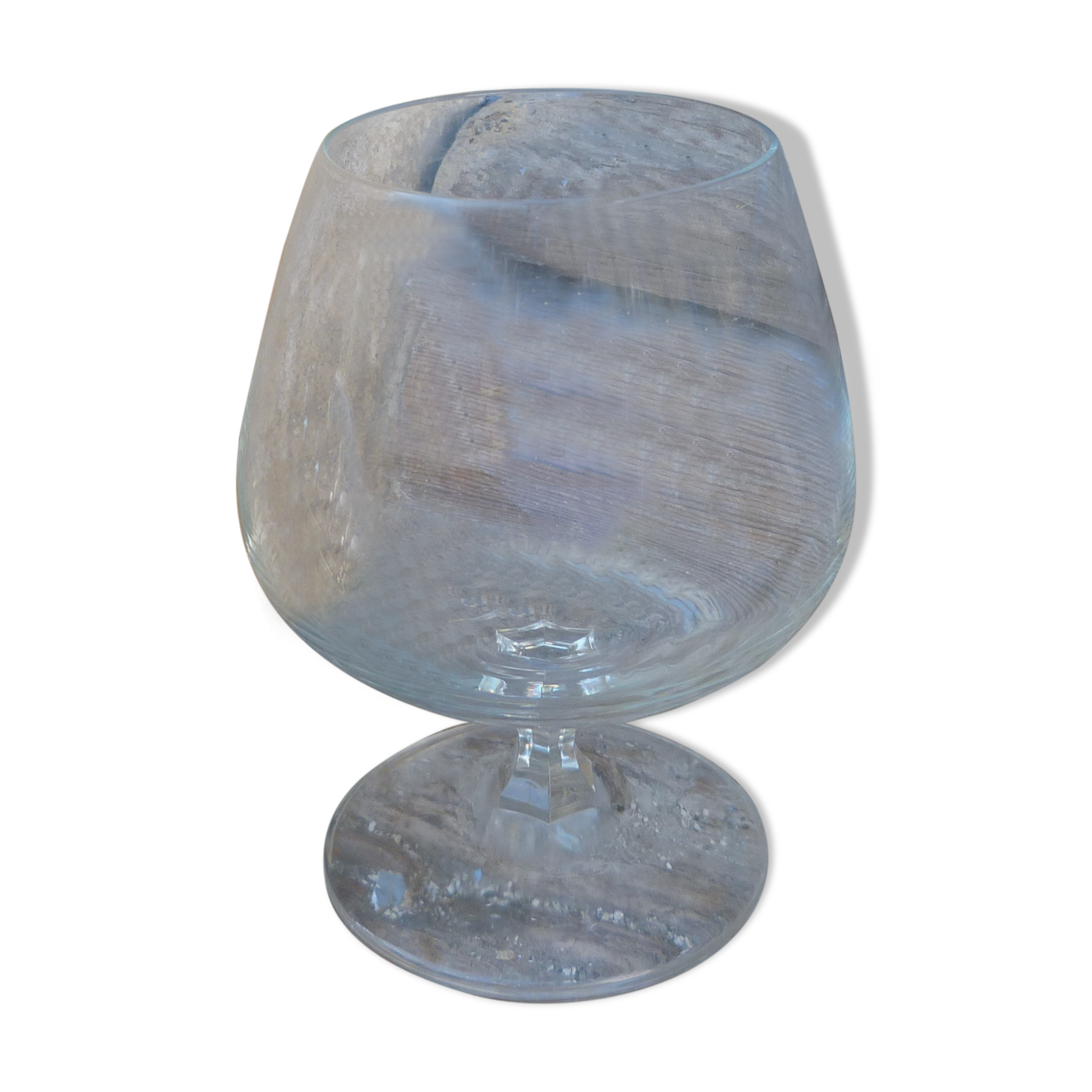 Ancient crystal cognac glass
