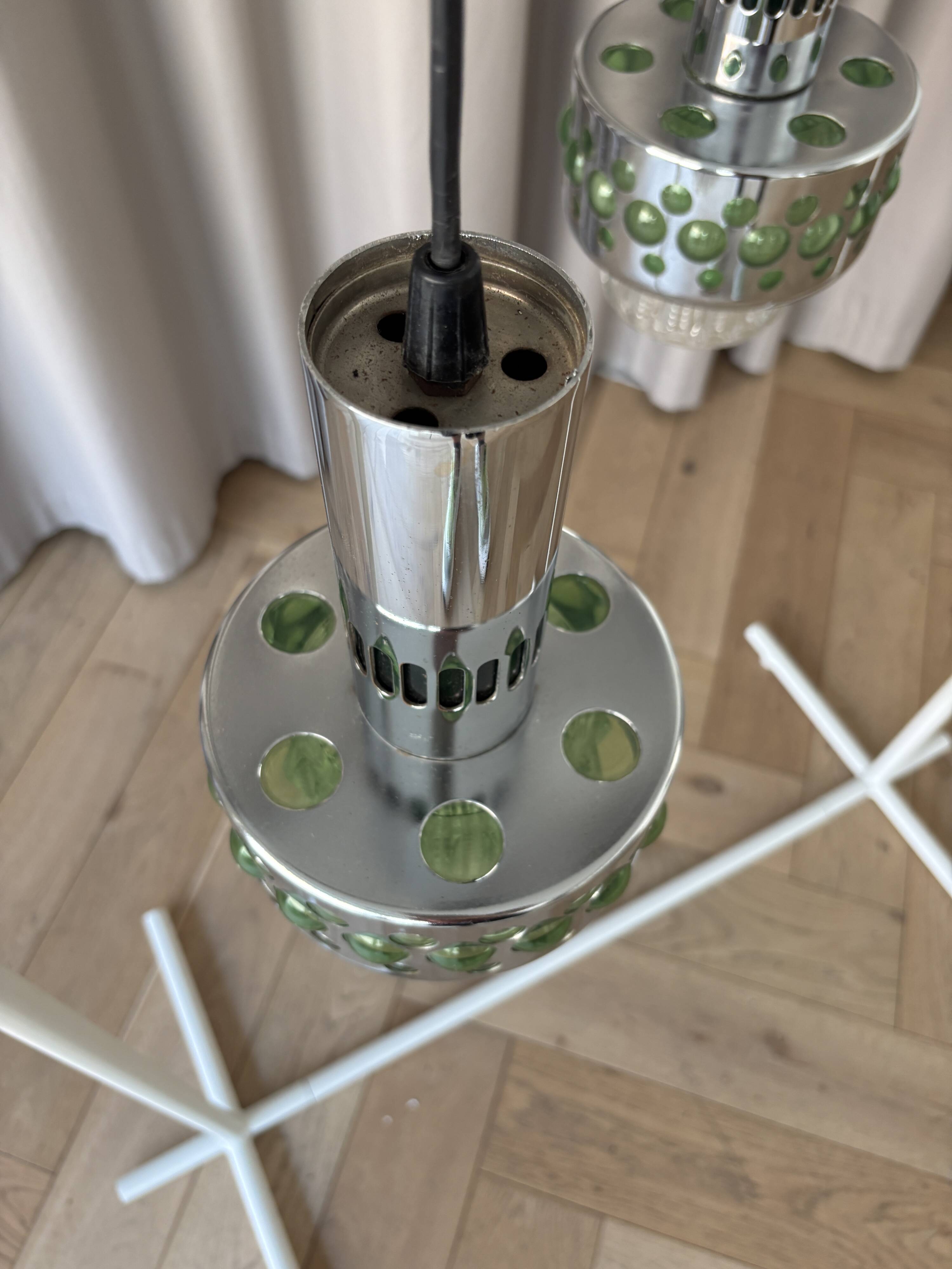 Massive Space Age Chrome Chandelier – 1970s
