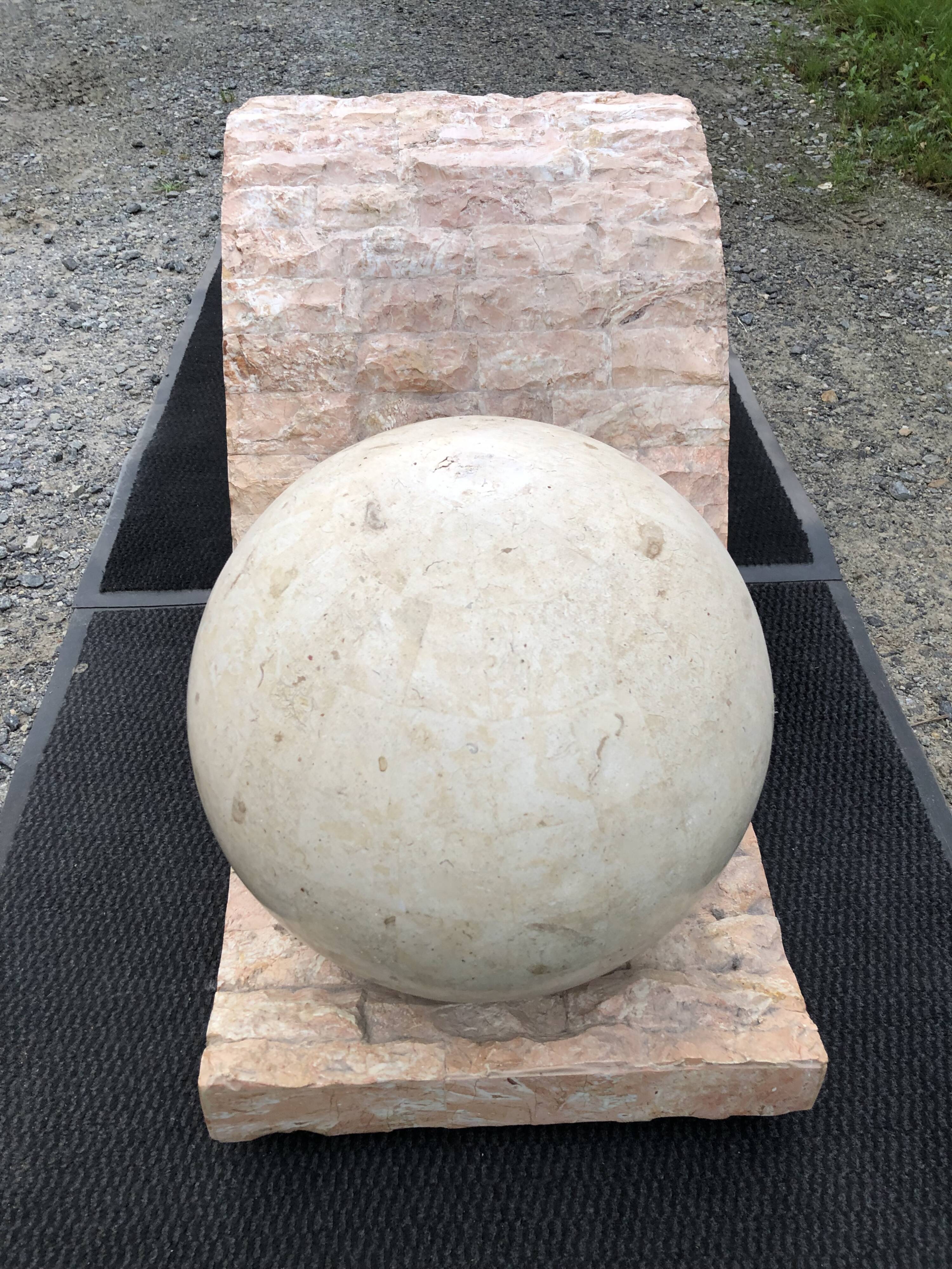 80s design coffee table. made of Mactan travertine stones from Magnussen ponte.