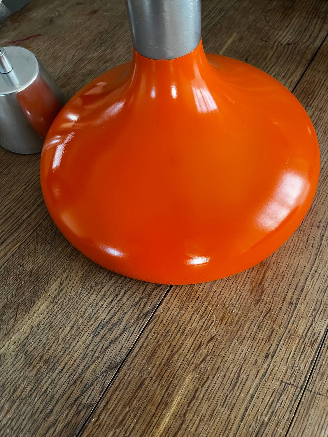 Space age orange 70s pendant light