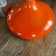 Space age orange 70s pendant light