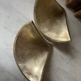 Paire de serre-livres en laiton massif vintage