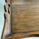 Pair of folding wooden side tables / serving tables in style