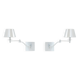 Pair of Maison Charles adjustable brushed steel wall lights circa 1960