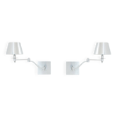 Paire d’appliques ajustables Maison Charles acier brossé vers 1960