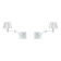 Pair of Maison Charles adjustable brushed steel wall lights circa 1960