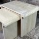 Artelano nesting tables in vintage travertine 1970