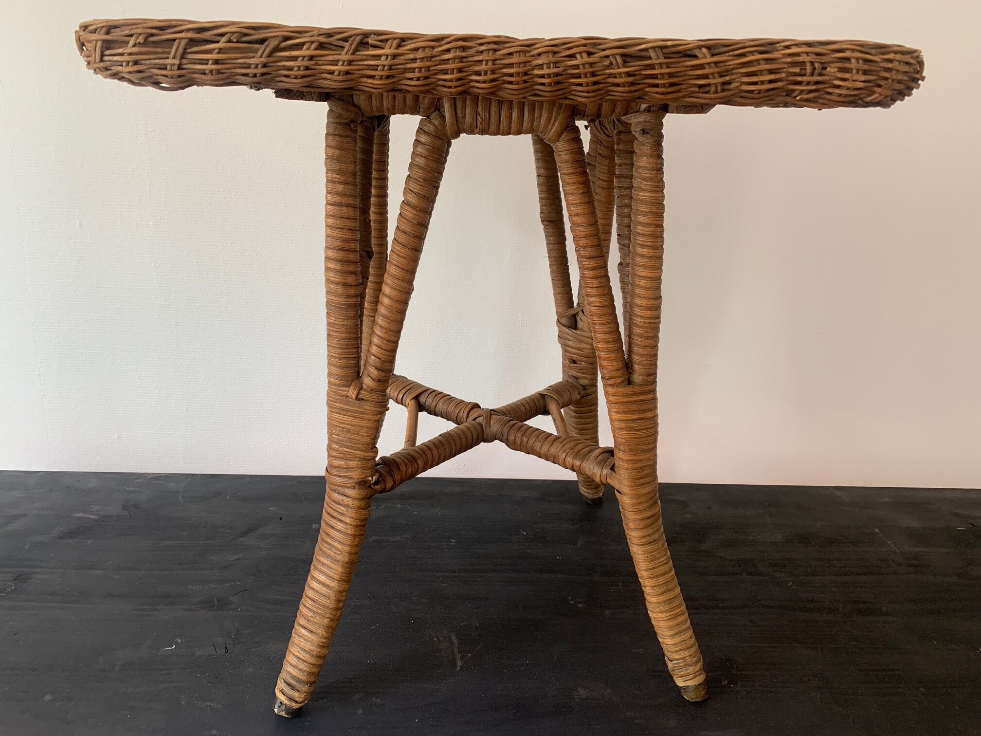 Vintage rattan coffee table