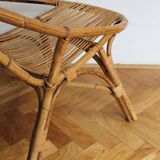 1960's Set of Four Rattan Armchairs and Side Table by Jaroslav Prochazka for ULUV
