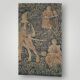 Noble Amazon Museum Tapestry, Hand-Printed Medieval Motif