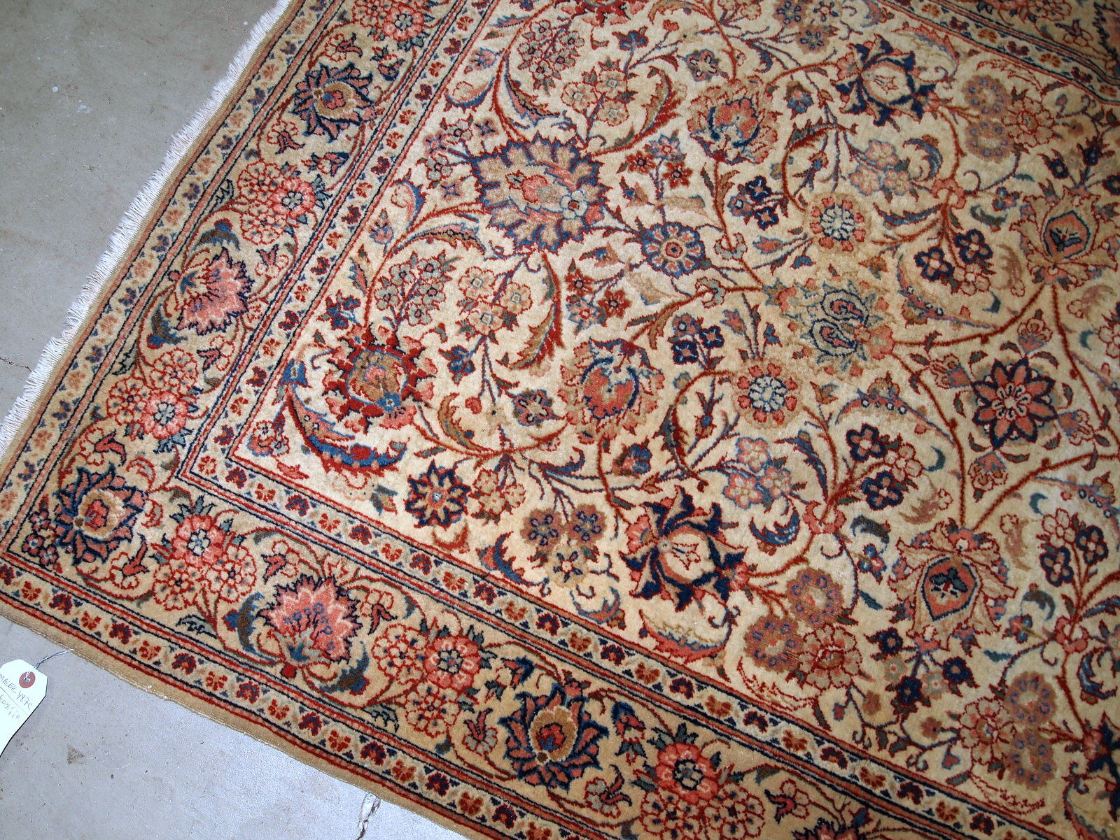 Former carpet Persian Kashaan done hand 125cm x 192cm 1910 s