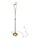 Vintage Italian floor lamp from 1983 in gilded brass and opaline glass – halogen