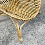 Pair of rattan armchairs
