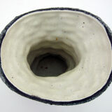 Ceramic pagoda vase - Fat Lava glaze - Vallauris France - vintage 60s