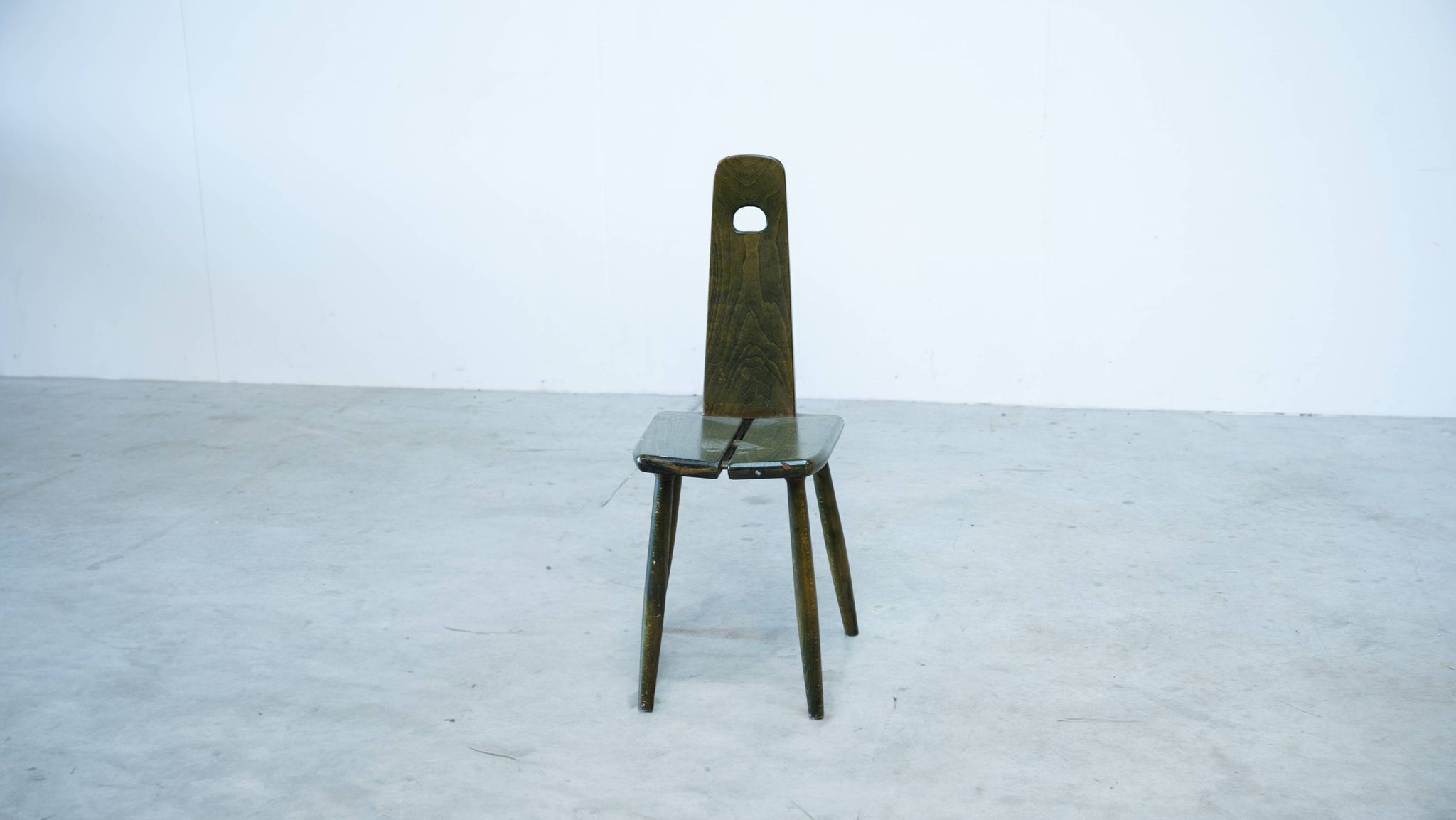 Set of four unique Dutch dining chairs