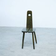Set of four unique Dutch dining chairs