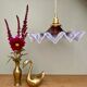 Vintage glass lampshade suspension