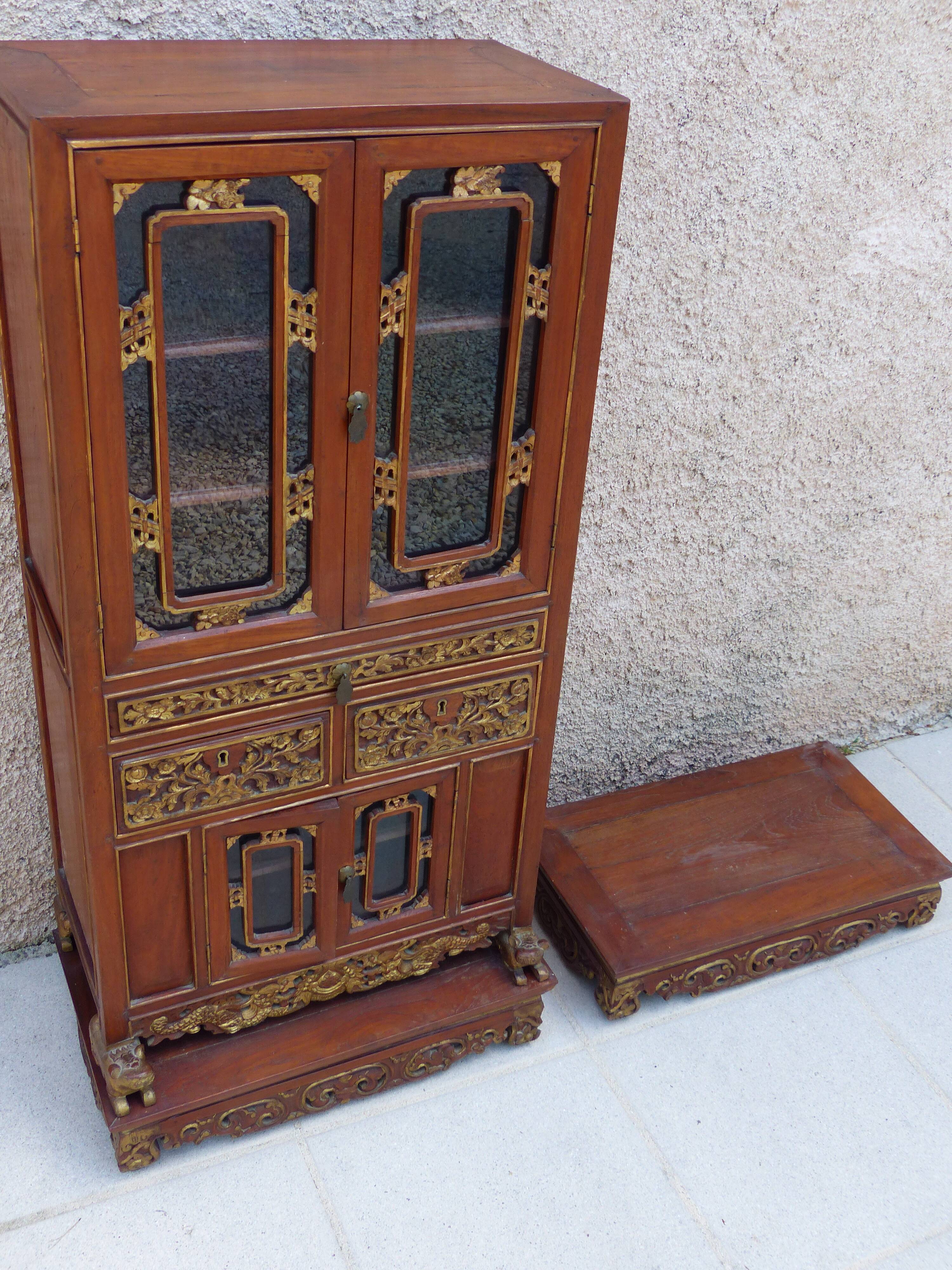 Pair of small peranakan chinese cabinets – indonesia – jakarta