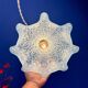 Vintage blue Clichy glass pendant light