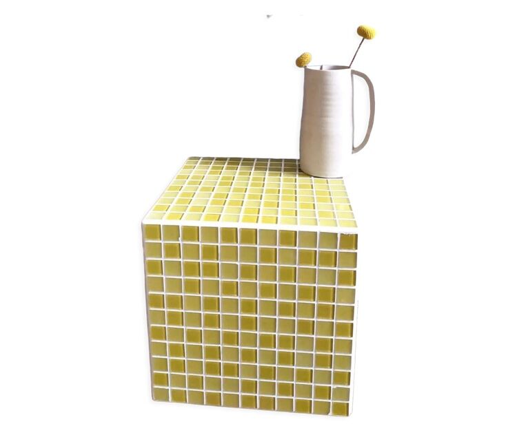 Table d'appoint carreaux mosaïque verre