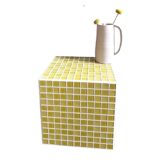 Glass mosaic tile side table