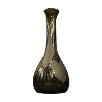 French Legras glass vase