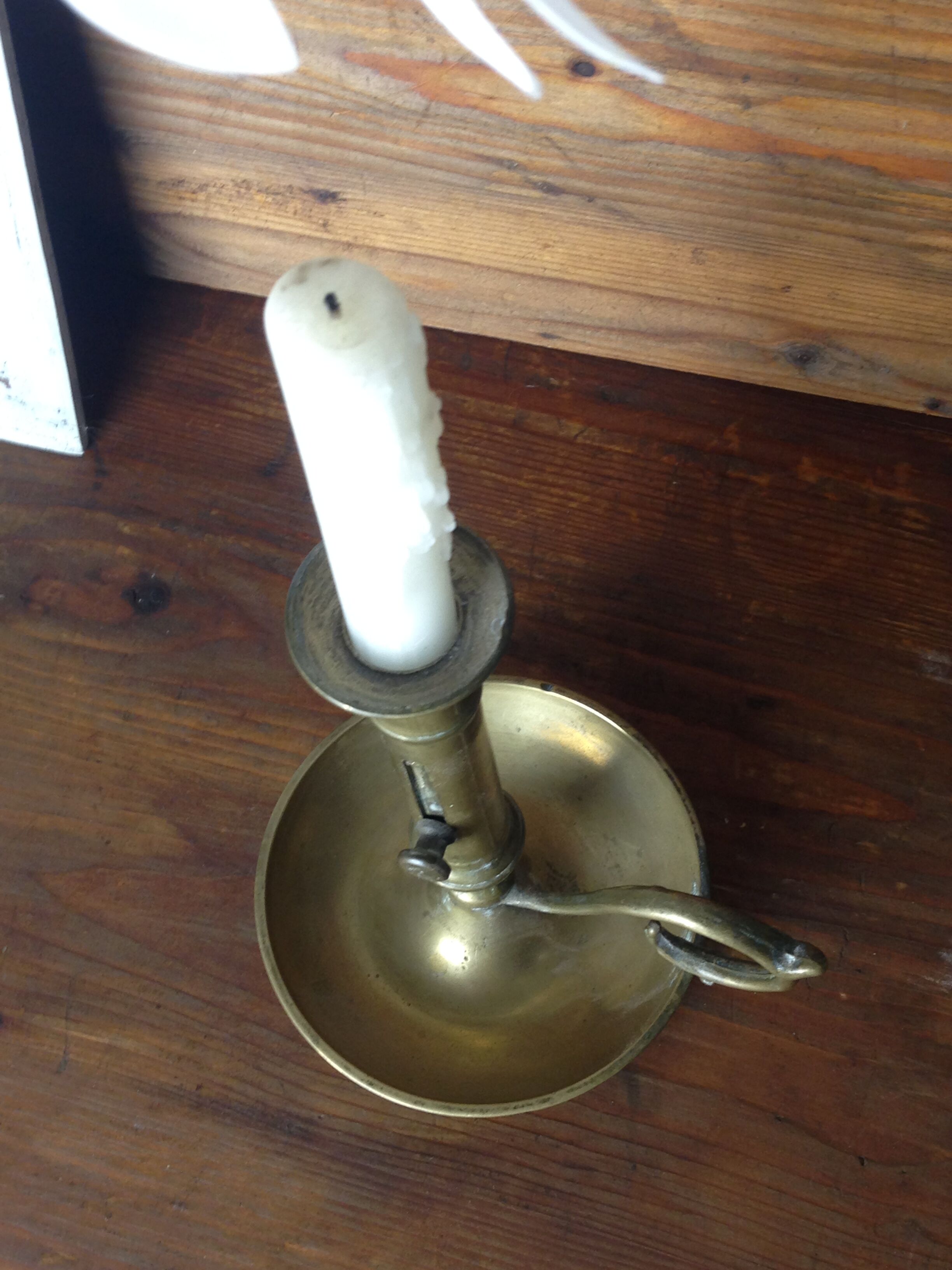 Old brass candlestick