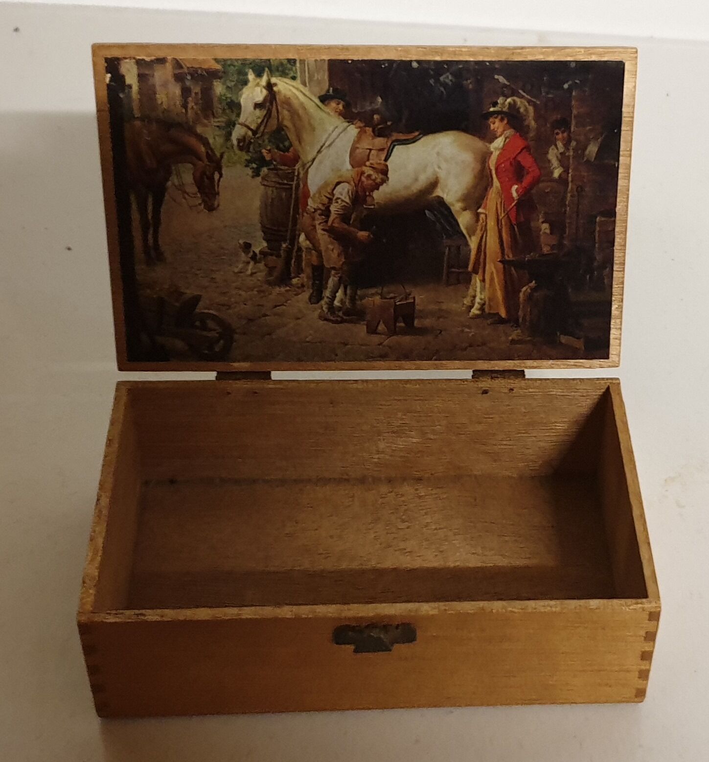 Old wooden cigar box