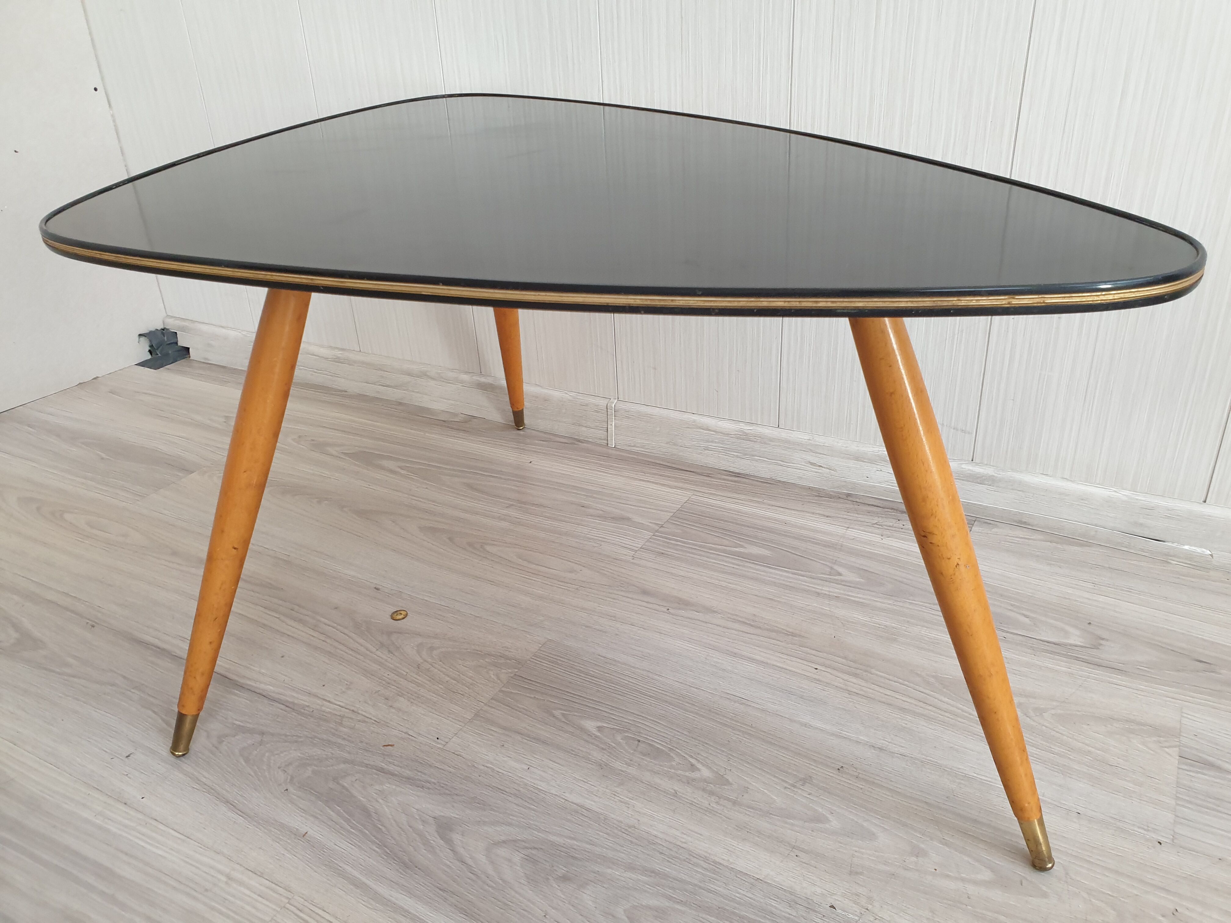 Mid - Century coffee side table, teardrop, 1970s