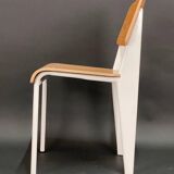 Chair - Metal and Wood - Design - In the Style of Jean Prouvé