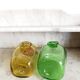 Two Biot bubble glass jars