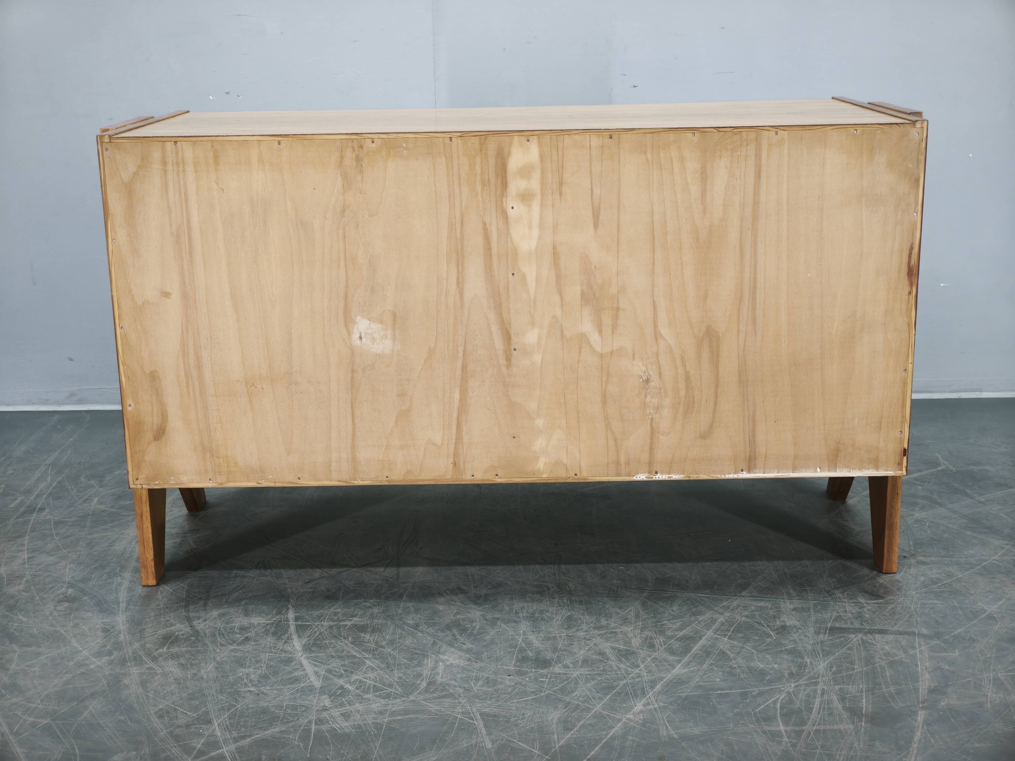 1960s Czechoslovak Maple Sideboard with Drawers and Cabinet